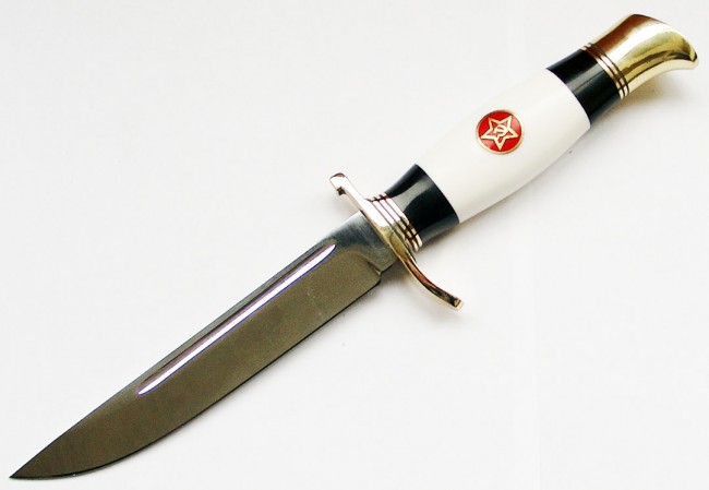Нож Финка НКВД (сталь 95х18, акрил, инкрустация, латунь)